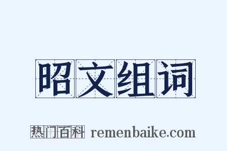 昭文组词是什么意思的图片